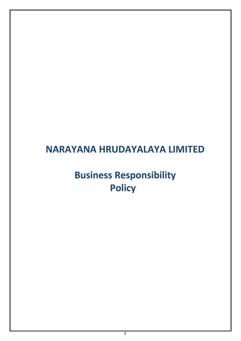 Business-Responsibility-Policy - NARAYANA HRUDAYALAYA LIMITED Business ...