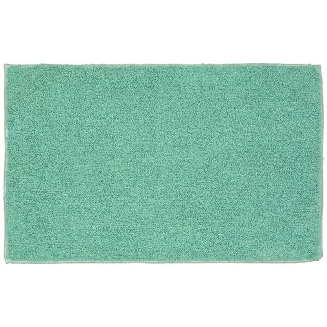 Garland Rug Queen Cotton 40-in x 24-in Sea Foam Cotton Bath Rug ...
