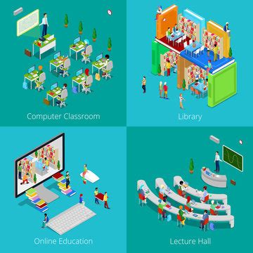Image result for Isometric Math Classroom Animation