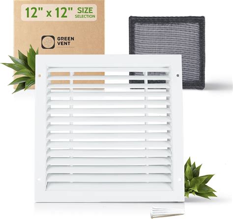 GREEN VENT - Air Return Grille 12x12 (Duct Opening), Decorative ...