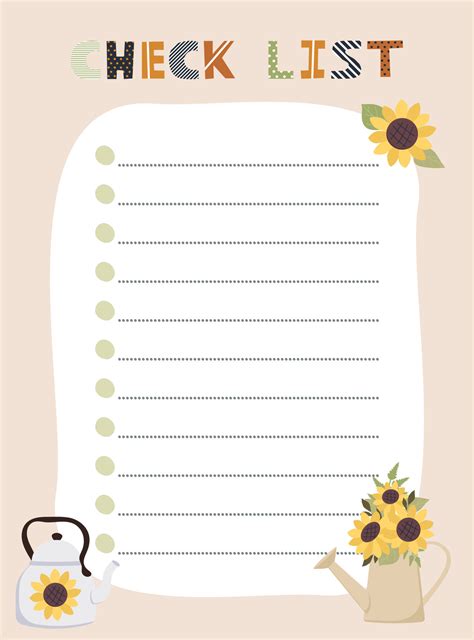 Check list template. Vector illustration with autumn elements for ...