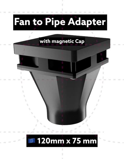 🧞‍♂️ 3D Printable Fan-to-Pipe Adapter: Connect 120mm Fans to 75mm PVC ...
