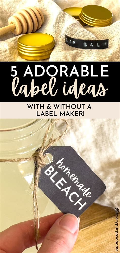 5 Adorable Label Ideas - With and Without a Label Maker! | Diy labels ...