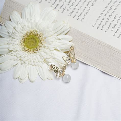 Joker & Witch Butterfly Pearl Drop Earrings For Women