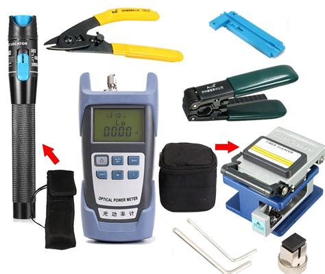 lot of 6 Fiber Optic FTTH Tool Kit with Fiber Cleaver Optical Power ...