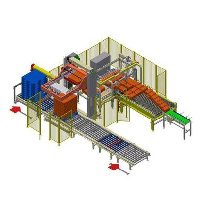 Automatic palletising machine for stacking water bottle cartons and ...