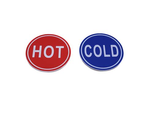 ABS Self Stick Cold Water Label Hot Water Label Hot Label Cold Label 1 ...