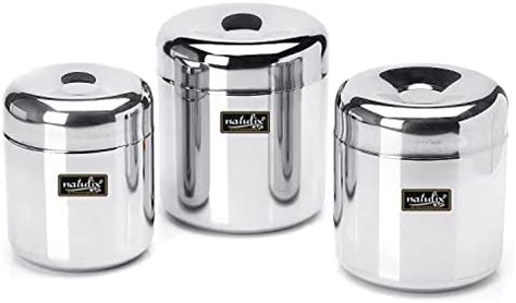 Buy Sumeet Stainless Steel Vertical Canisters/Ubha Dabba/Storage ...