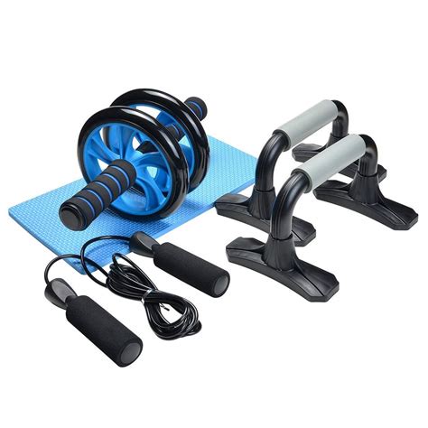 Ankaro 3-in-1 AB Wheel Roller Kit AB Roller Pro with Push-Up Bar, Jump ...
