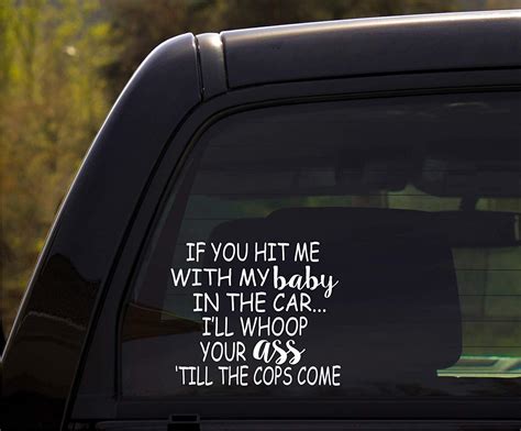 If You hit me with My Baby in The carFunny Baby Inside on Board Sticker ...