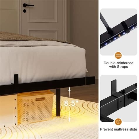 Aok Garden Twin Size Floating Bed Frame Metal Platform Bed with ...