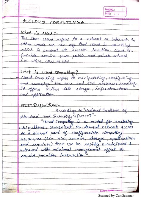 Cloud Computing Comprehensive Study Notes for All Concepts - Studocu