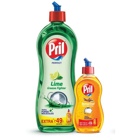 Pril Perfect Dish Washing Liquid - 750 ml with Free Pril Tamarind - 225 ...
