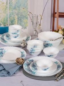 cello Pack of 33 Opalware Flower Dinner Set (Set of 33 Pieces) Dinner ...