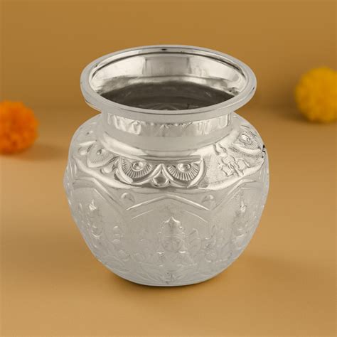 Buy Silver Ashtalakshmi Kalash Pot Online - Unniyarcha – Unniyarcha