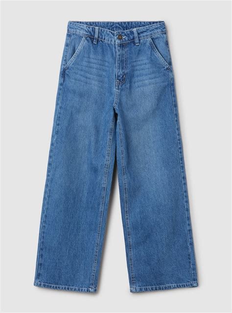 Buy Girls Washed Wide Leg Jeans Online at just Rs. 899.0 ...