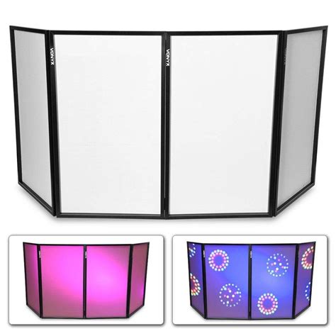 Buy VONYX White Foldable DJ Booth Lighting Screen 4 Panel Facade Online ...