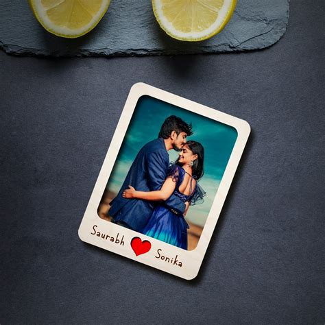 Buy Personalized Couple Wooden Fridge Magnet Online - Gifts for Couple ...