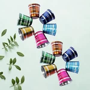 Buy AASA Stainless Steel Baby Music Colored Coating Glass/Steel Glass ...