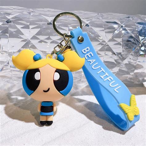 Powerpuff Girls "Beautiful" Keychain – Bubbles & Buttercup – Kaihama