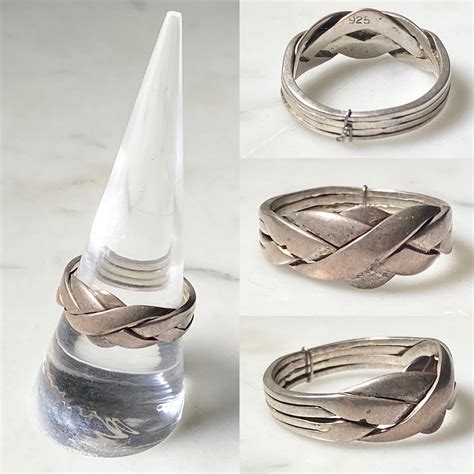 vintage silver puzzle ring | NOIR ONLINE