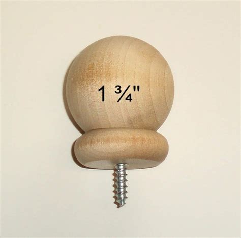 Buy BDH / Island Seas Small 1 3/4" Round Wood Ball Finial for 1" or 1 1 ...