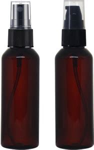 HouseOfCommon Combo of 2 – Amber Plastic Empty Black Fine Mist Spray w ...