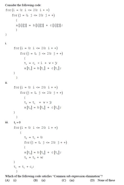 Compiler Design: Gateforum Test Series: Compiler Design - Code Optimization