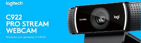 Logitech C922 Pro Stream Webcam, HD 1080p/30fps or HD 720p/60fps ...
