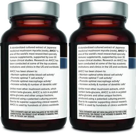 Buy 2 Pack AHCC Kinoko Platinum 750 mg– Premium Immune Support ...