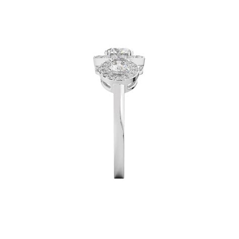 Tri Stone Halo Cocktail Ring – RAASIL