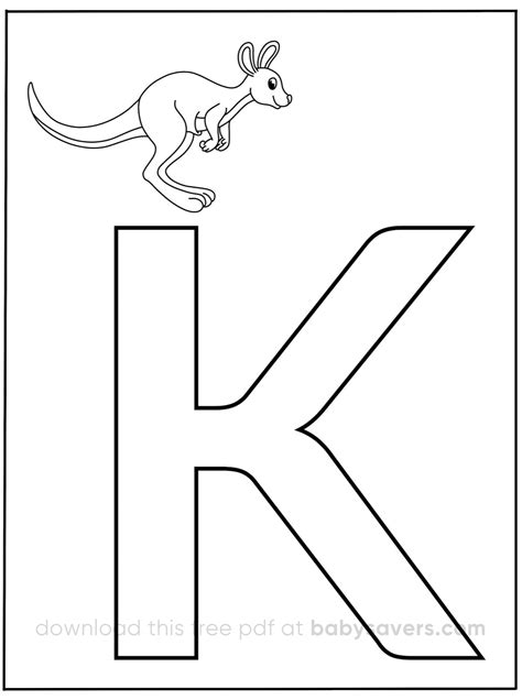 Letter K Coloring Pages Letters