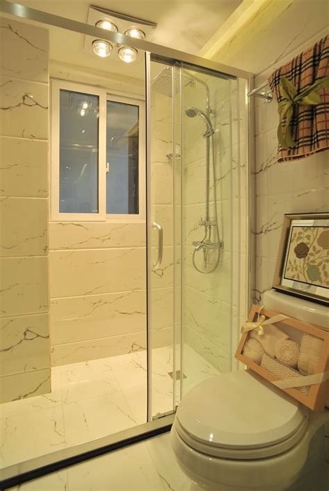 185平米田园风格卫浴瓷砖淋浴房装修设计效果图 – 设计本装修效果图