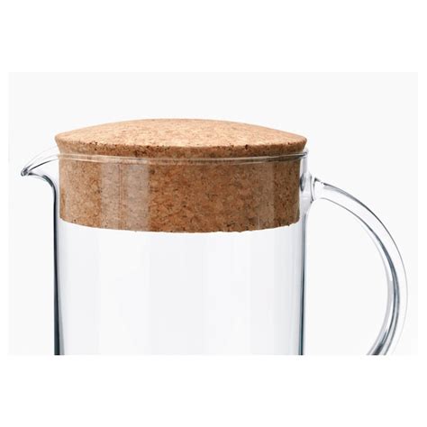 IKEA 365+ jug with lid, clear glass/cork, 1.5 l (51 oz) - IKEA