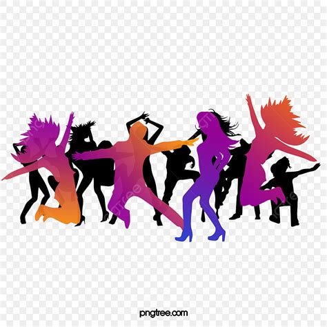 Dance Jumps Silhouette PNG Free, Silhouette People Jumping Dance, People Clipart, Dance Clipart ...