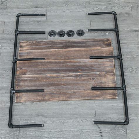 Industrial Pipe Shelving Wall Mounted,36in Rustic Metal Floating ...