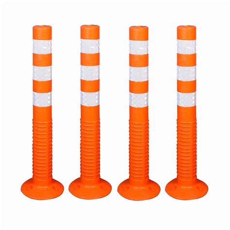 RPES Flexible Spring Parking Post Orange With 3 White Reflective Tapes ...