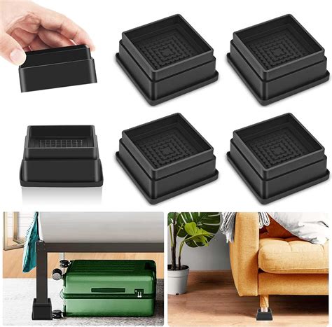 Amazon.com: Yookwutar 4 Pack Furniture Risers 1 Inch, Adjustable Bed ...