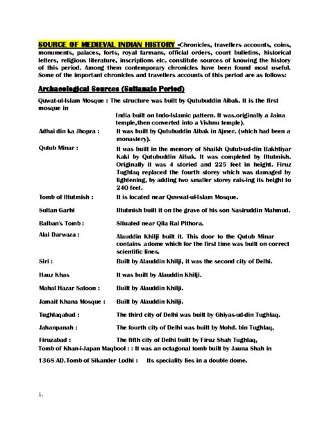 Sources of Medieval Indian History: Chronicles, Architecture ...