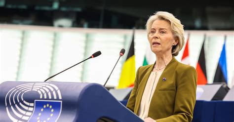 Il discorso della presidente della Commissione Ue, Ursula von der Leyen ...