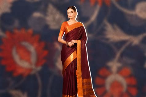 5 Beautiful Plain Silk Saree Contrast Blouse Designs | Herzindagi