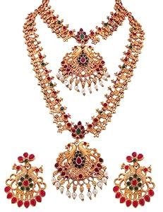 Buy Sattyaki Gold-Plated Traditional South Indian AuspiciousTemple ...