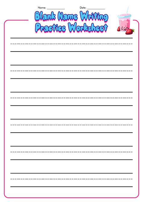 Free Printable Name Writing Worksheets - Preschool Coloring Printables ...
