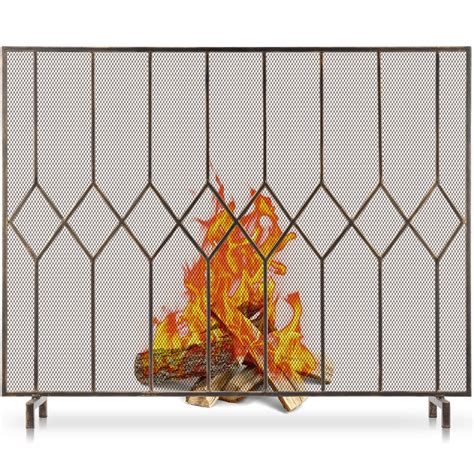 Buy Amagabeli Fireplace Screens for Wood Burning Fireplace Single Panel ...