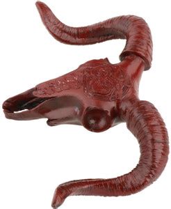 BNF Bull Skull Sculpture Resin Animal Head Carved Chic Wall Hanging for ...