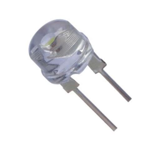 LED - Super Bright Clear - 8mm - 0.5W - White at MG Super Labs India