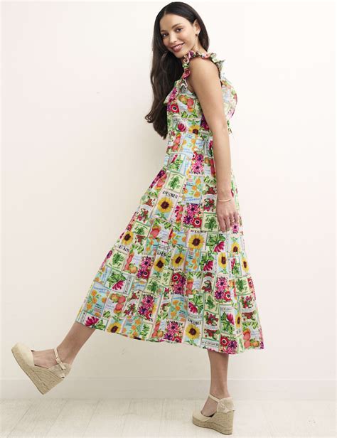 Fearne Cotton Seed Packet Print Cassidy Midaxi Dress