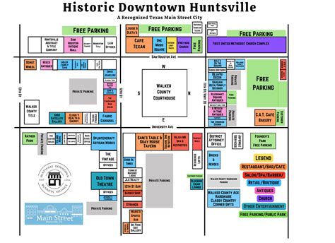 Downtown Map | Huntsville, TX - Official Website