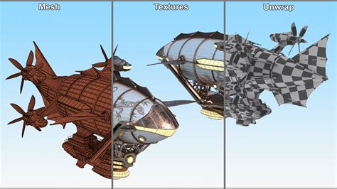 3D Steampunk Airship Fantasy Craft | 3D Molier International
