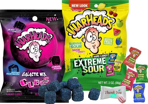 Amazon.com : Warheads Extreme Sour Assorted Flavor Hard Candy, Super ...